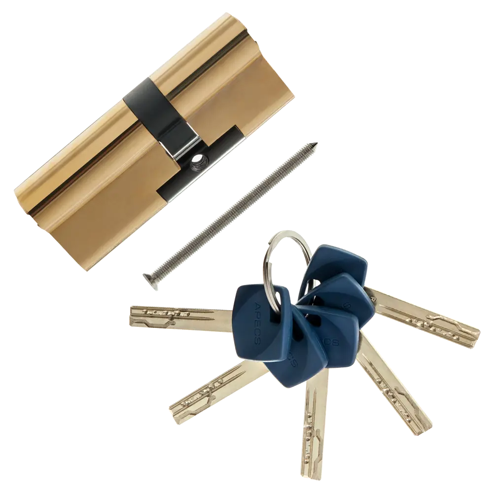 Цилиндр Apecs Premier XR-80(35/45)-G, 35x45 мм, ключ/ключ, цвет золото ЦИЛИНДР APECS PREM XR-80(35/45)-G КЛ-КЛ STLM-2067152 - Вид №1