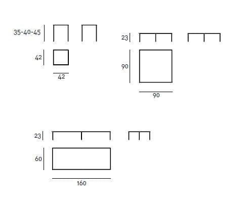 Квадратный журнальный столик в HPL Living Divani эпоха ARCH-00098028 - Вид №7