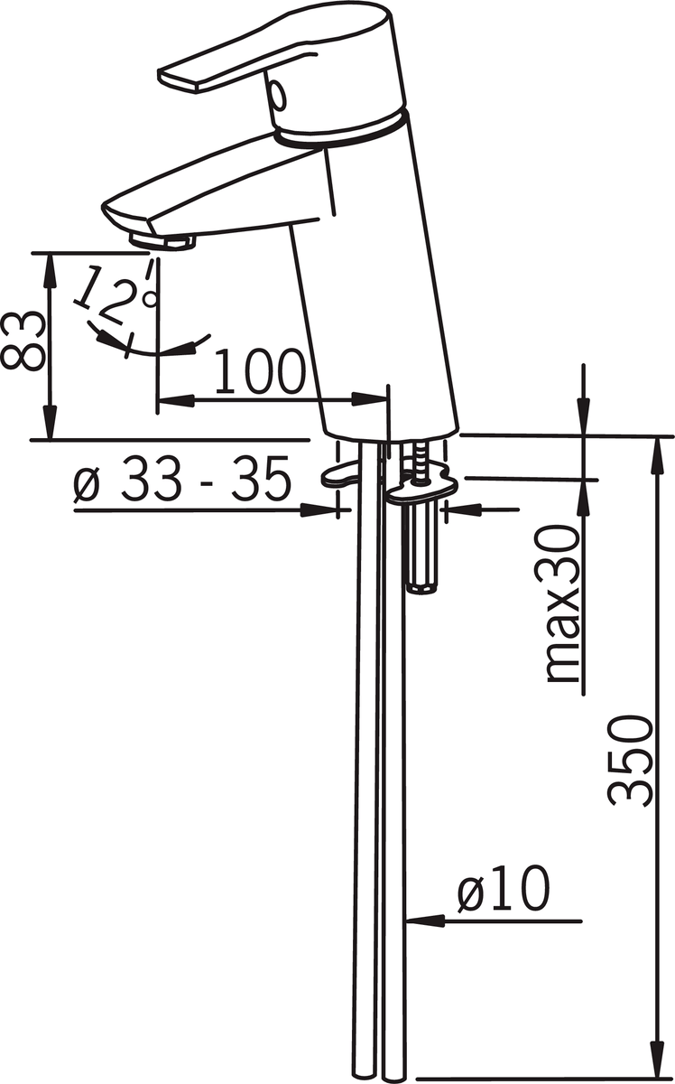 Oras 2810 Смеситель для умывальника 2810 Cubista Хром  - Вид №3