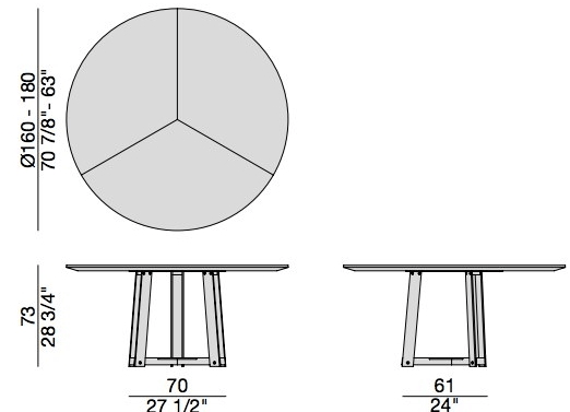 Porada Круглый стол из мрамора калакатта Twenty sun-id-1437141 - Вид №3