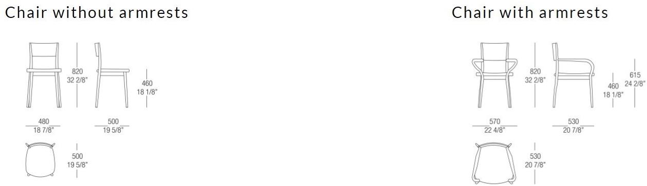 MisuraEmme Стул ясень с подлокотниками со встроенной подушкой Atelier sun-id-1496007 - Вид №6