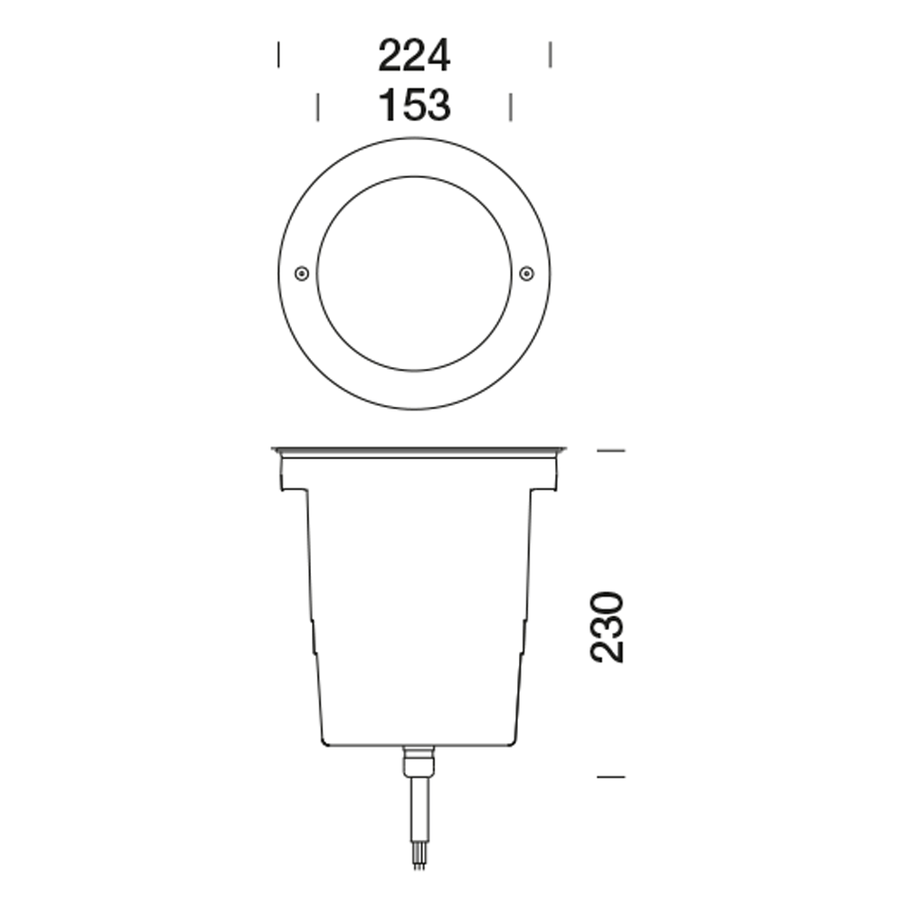 8061711 Встраиваемый в пешеходный пол Platek MEDIO Anello Inox  MEDIO C/W Stainless Steel Ring - LED 3000K 18°  - Вид №2