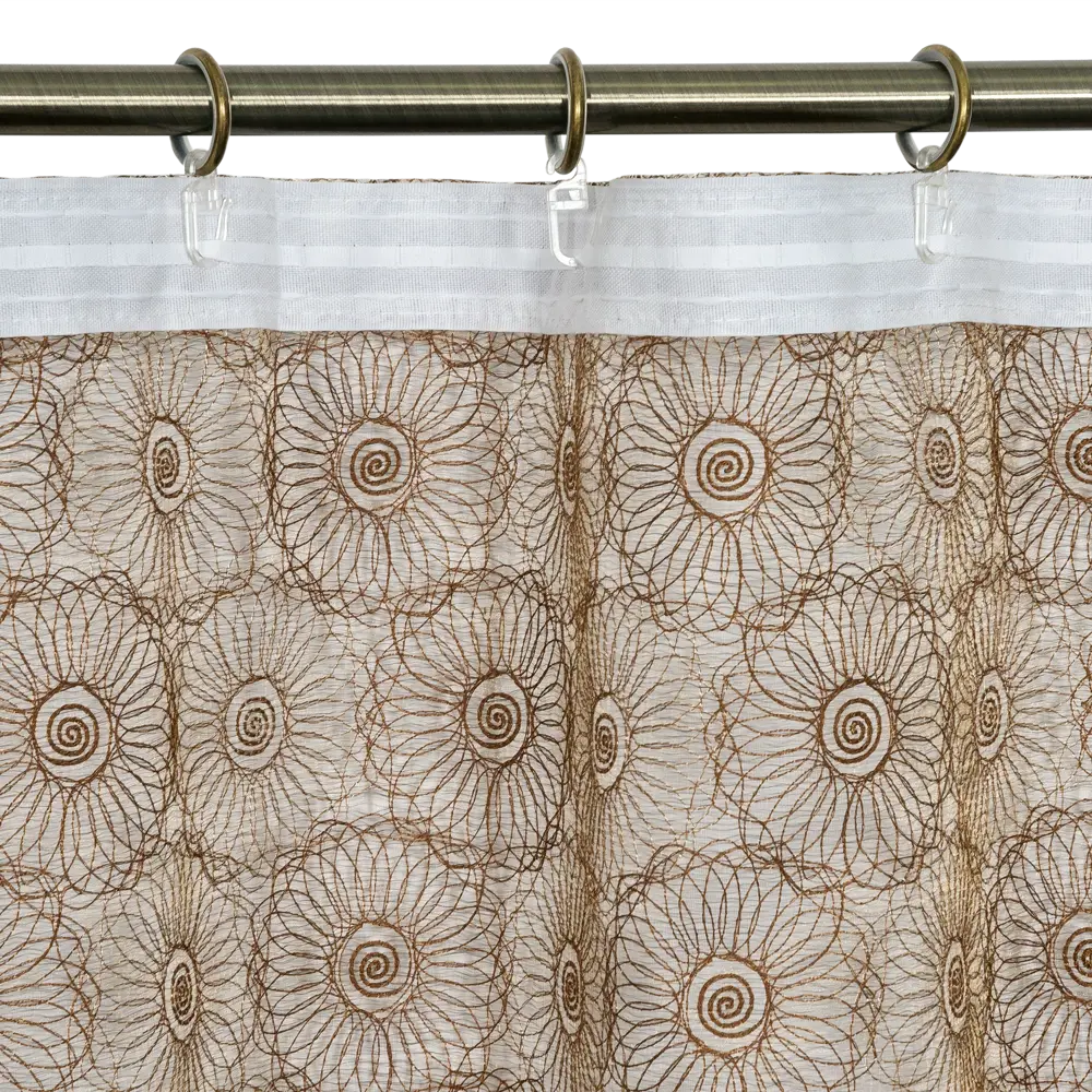 Тюль на ленте «Одуванчик», 150х270 см, орнамент, цвет коричневый ТОРГОВЫЙ ДОМ ТЕКСТИЛЬ STLM-2009888 - Вид №5