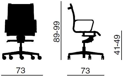 Quadrifoglio Стул для руководителя с низкой спинкой Dekora plus sun-id-1471193 - Вид №2