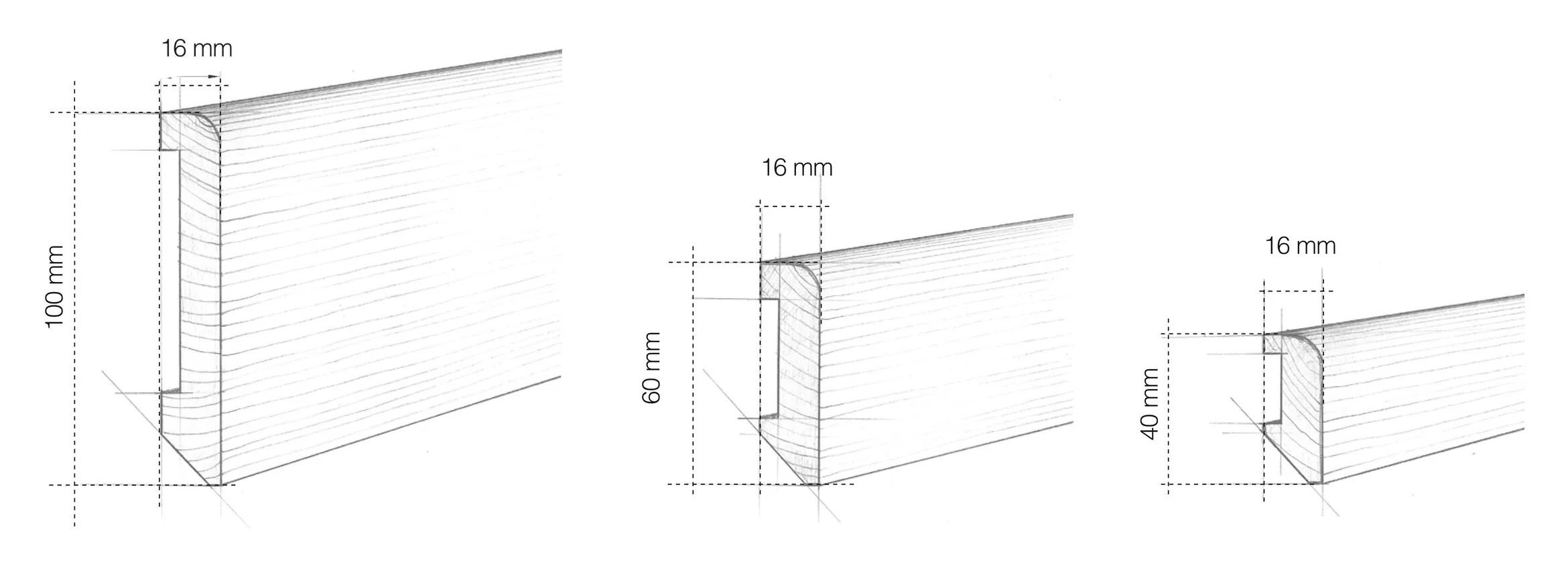 Биосовместимый твердый деревянный плинтус Fiemme Tremila BATTISCOPA STANDARD ARCH-00030879 - Вид №4