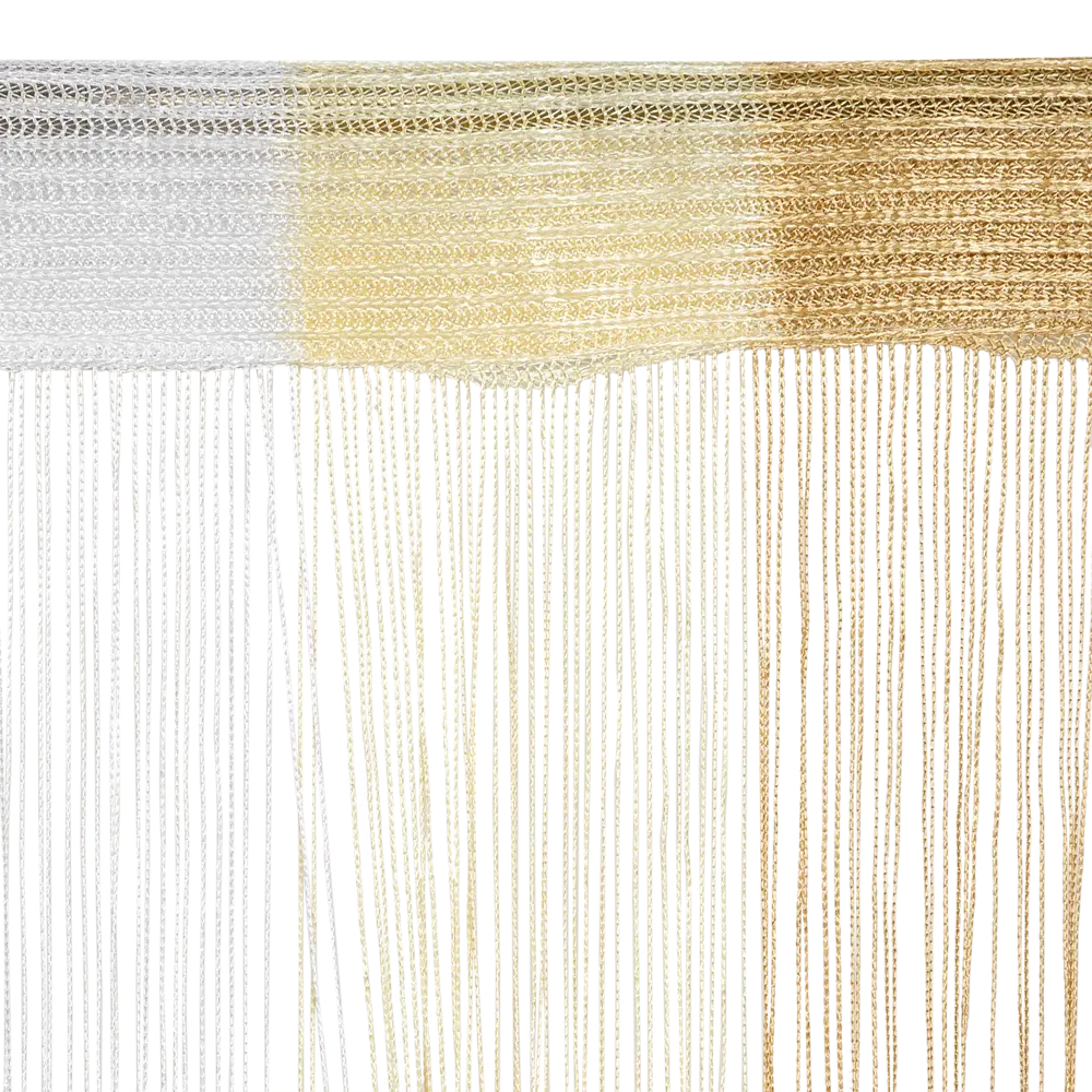 Штора нитяная 150x280 см однотон цвет белый/экрю/золотой INSPIRE STLM-2078338 - Вид №4
