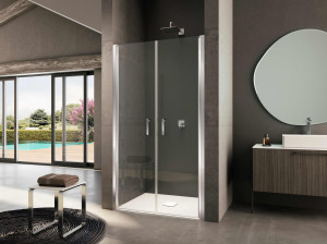 Стеклянная ниша душевая кабина с распашной дверью