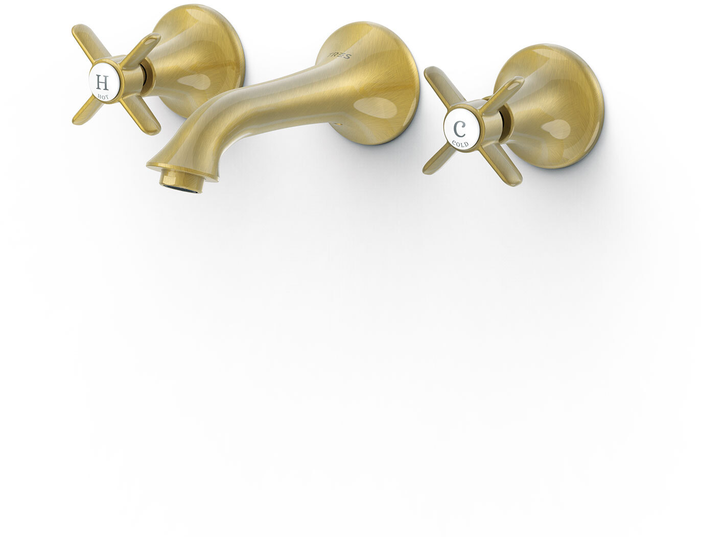 Скрытый смеситель для раковины TRES CLASIC с 3 отверстиями-24215102LV TRES