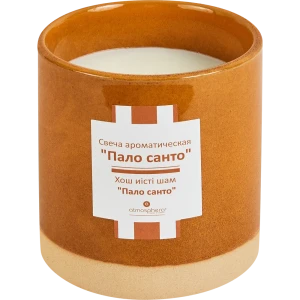 88835528 Свеча ароматизированная в стакане Пало санто цвет охра 19 см STLM-0825641