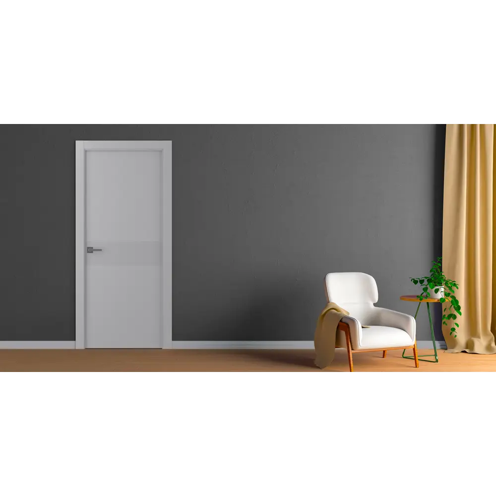 Дверь межкомнатная глухая Ивент 2 эмаль серый 2000x800 мм BELWOODDOORS STLM-2060828 - Вид №1