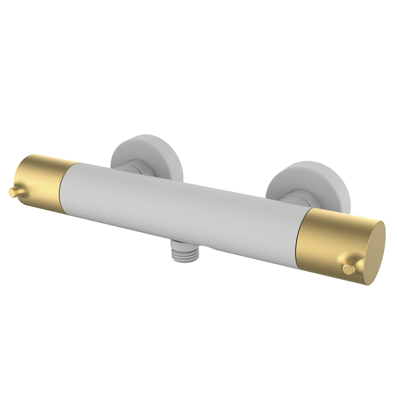 47310417 PREMIUM Белый мужчина душ термостатический Белое Матовое Золото GRB MIXERS 