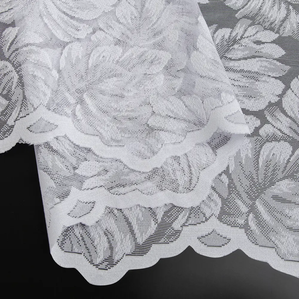 Тюль 1 м/п Листья жаккард 210 см цвет белый TEX REPUBLIC STLM-2142736 - Вид №3