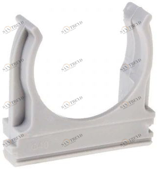 Крепеж - клипса для труб АБС-пластик D40мм Промрукав 6482