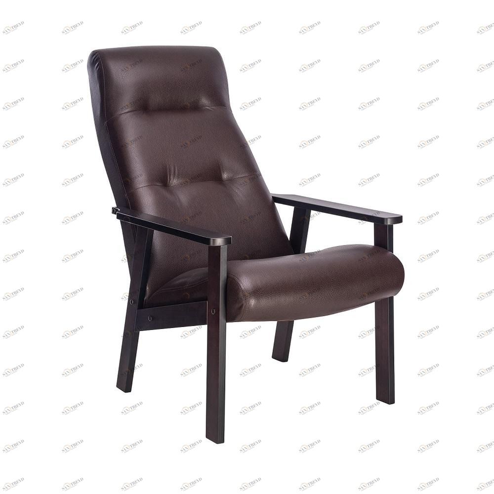 Кресло с деревянными подлокотниками венге Leset Retro Vegas Lite Amber IMPEX ДИЗАЙНЕРСКИЕ 00-3967015 Коричневый 