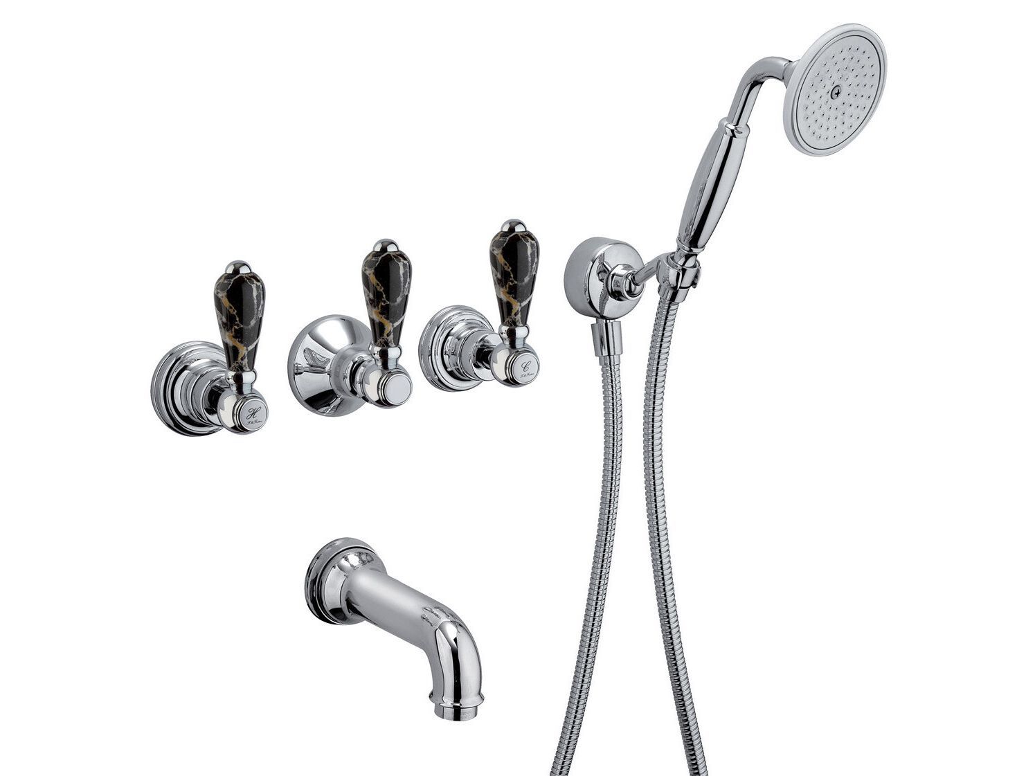 Встраиваемый смеситель для ванны с ручным душем Rubinetterie Frattini Lybra M Style ARCH-00079558 - Вид №1