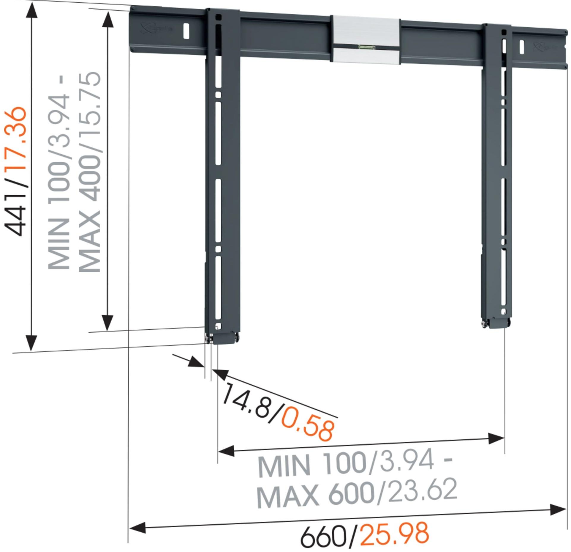 Vogel's - Exhibo Стационарный настенный монитор / подставка под телевизор Thin 405/505 - Вид №7