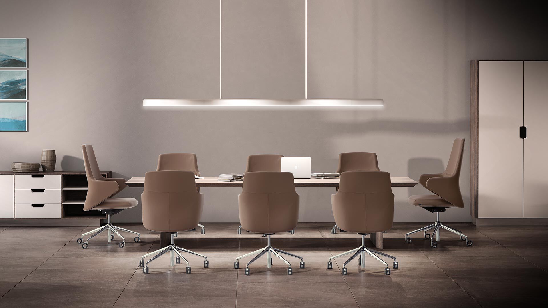 Офисное кресло с регулируемой высотой 5 спиц Moschella Duet ARCH-00022653 - Вид №1