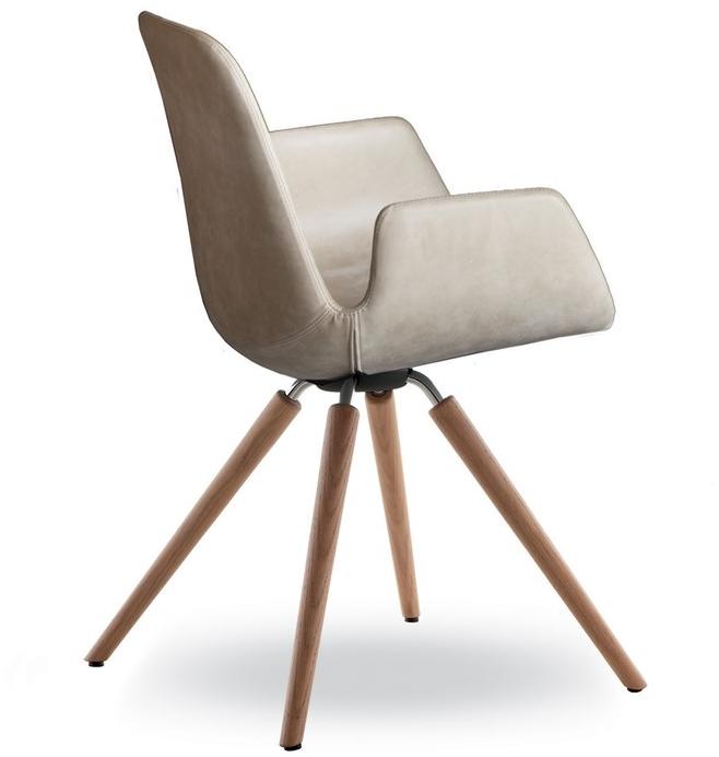 Tonon Мягкое кресло с подлокотниками на деревянных ножках Step 904.32 - Вид №4