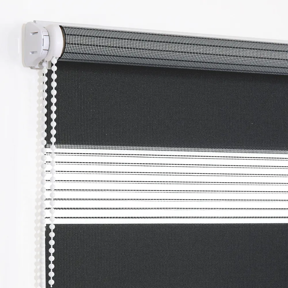 Штора рулонная день-ночь Мелоди 120x190 см графит MIAMOZA STLM-2152937 - Вид №1