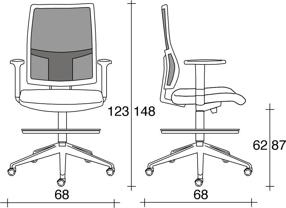 TALIN Сетчатое офисное кресло с 5 спицами и колесами для дизайнера Allynet sun-id-1484106 - Вид №1