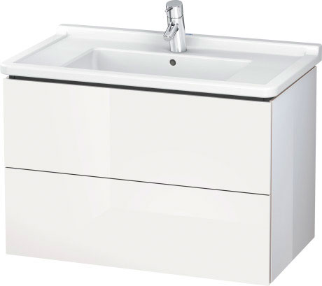 LC626508585 Тумбочка подвесная L-Cube #LC6265 820 x 469 мм Белый глянцевый лак Duravit - Вид №2