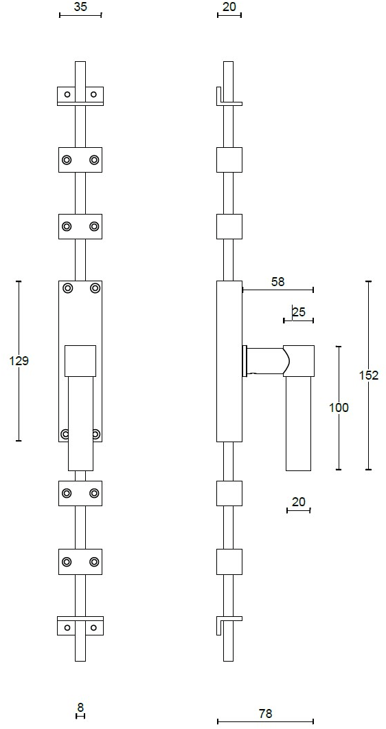 Formani Оконная ручка из стали на пластине One K-pbl20 - Вид №1