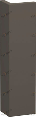 LC589909090 L-Cube Доборная планка для шкафчика L-Cube Фланелево-серый шелковисто-матовый лак Duravit