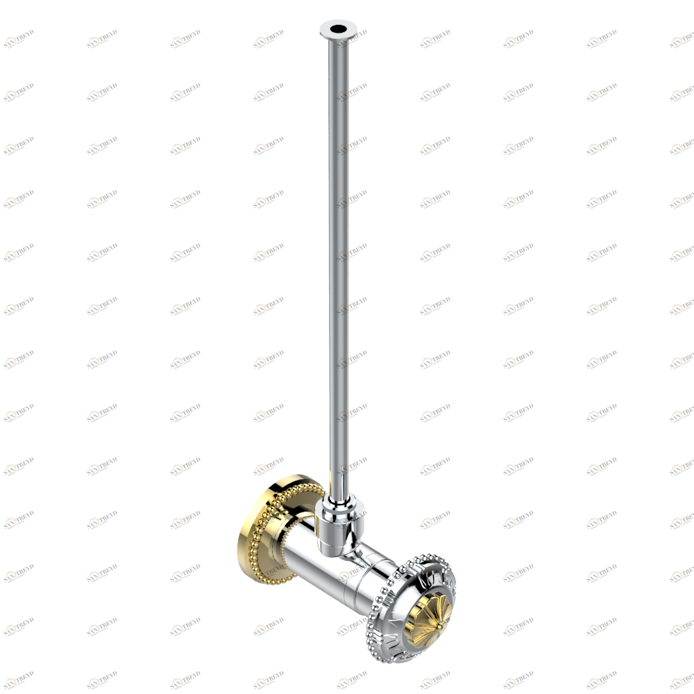 G24-181/S Кран запорный 1/2" стильный регулируемый с 30 cм трубкой Thg-paris Amour de Trianon Хром/золото G24-181/S CAT.A