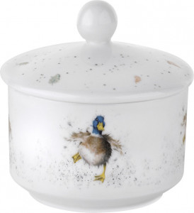 10581614 Royal Worcester Сахарница Royal Worcester "Забавная фауна","Утка" 300мл Фарфор костяной