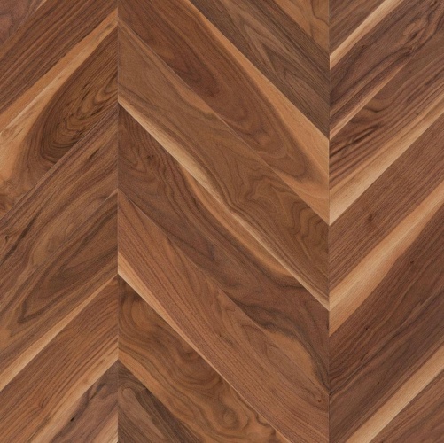 Паркет Ёлка Coswick Американский Орех американский Селект (Гладкая) 530х107,95 мм 13291101 - Вид №4