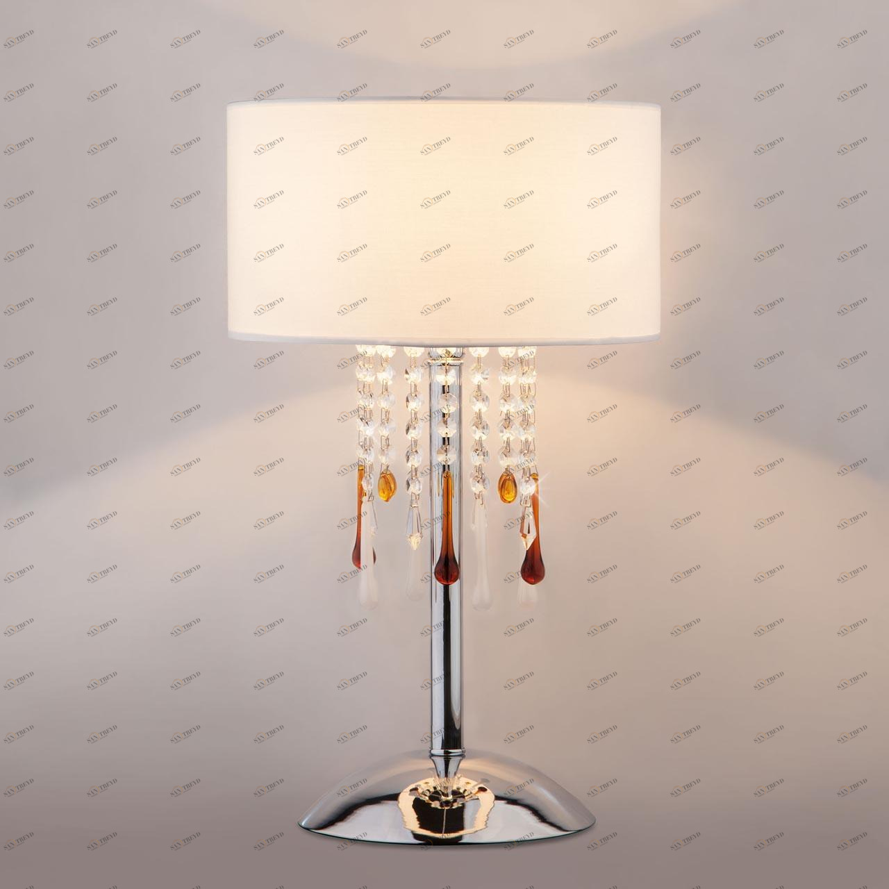 Настольная лампа Bogates Glamour 01097/1 Strotskis BOGATES ИНТЕРЬЕРНЫЕ 220961 Белый;серебро 