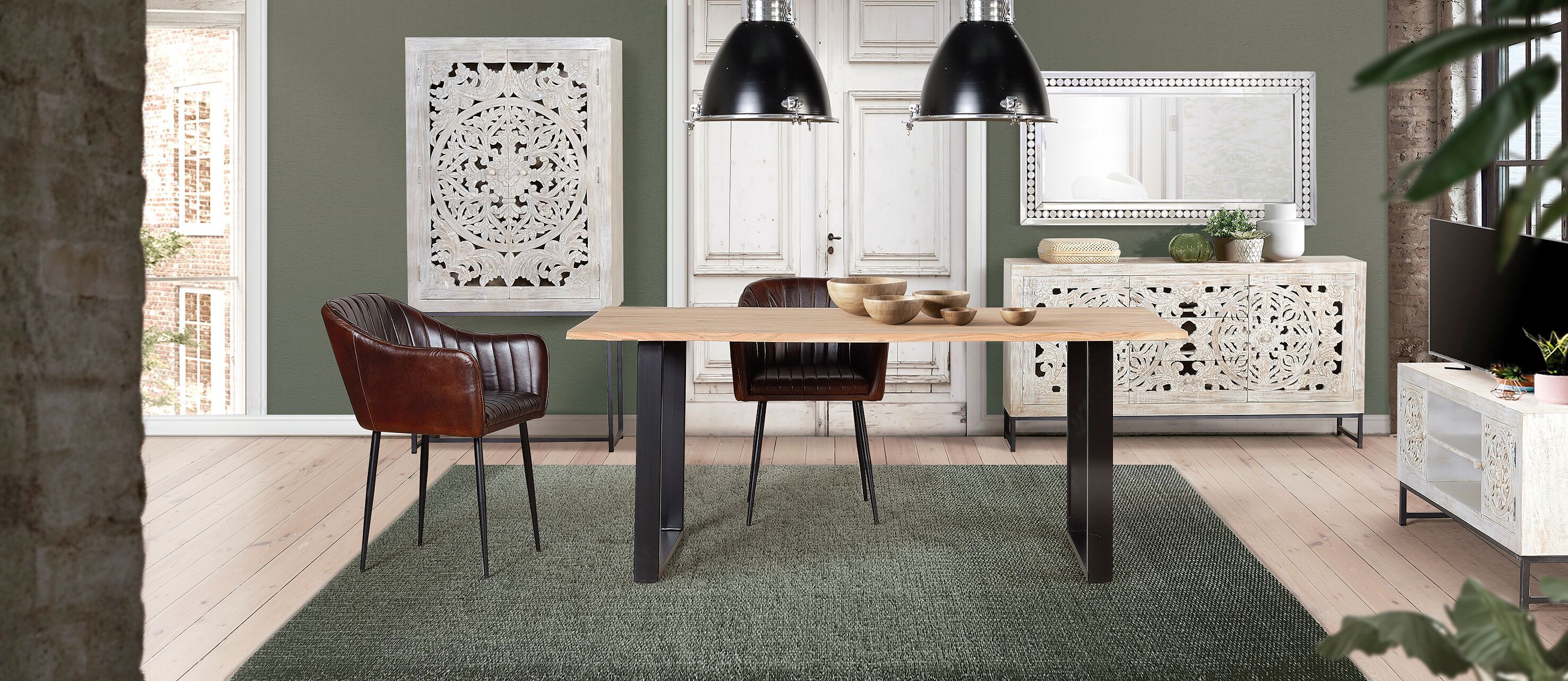 Сервант из манго с распашными дверцами Giner y Colomer Миконос ARCH-00099150 - Вид №5