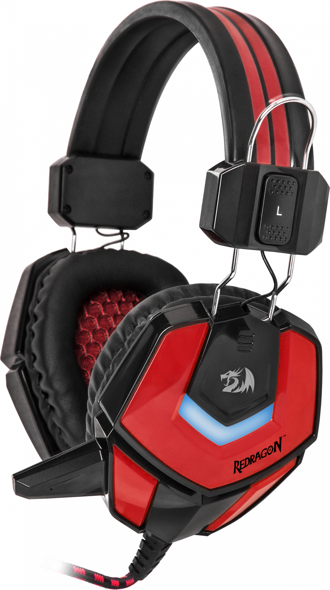 64204 игровая гарнитура ridley красный + черный, кабель 2,2 м Redragon Santreyd 