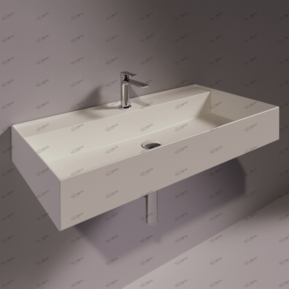 AG91SABBIAMATT Подвесная раковина настенная прямоугольная Simas Agile бежевая