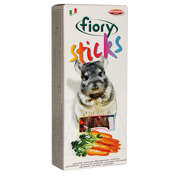 ПР0021837 Лакомство для грызунов Палочки для шиншилл с морковью 80г Fiory 