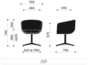 profim Кресло вращающееся на 4 спицы с подлокотниками Nu sun-id-1441585 - Вид №8