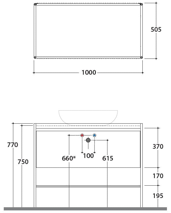 Напольный умывальник с ящиками Ceramica Globo MATERIA - MT017BO ARCH-00118252 - Вид №2