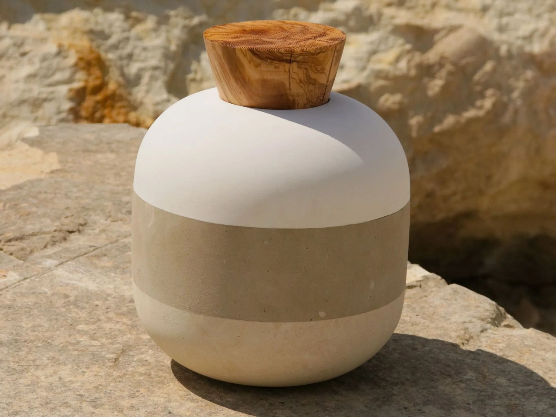 Контейнер для еды из камня Лечче и оливкового дерева PIMAR Rito ARCH-00114933