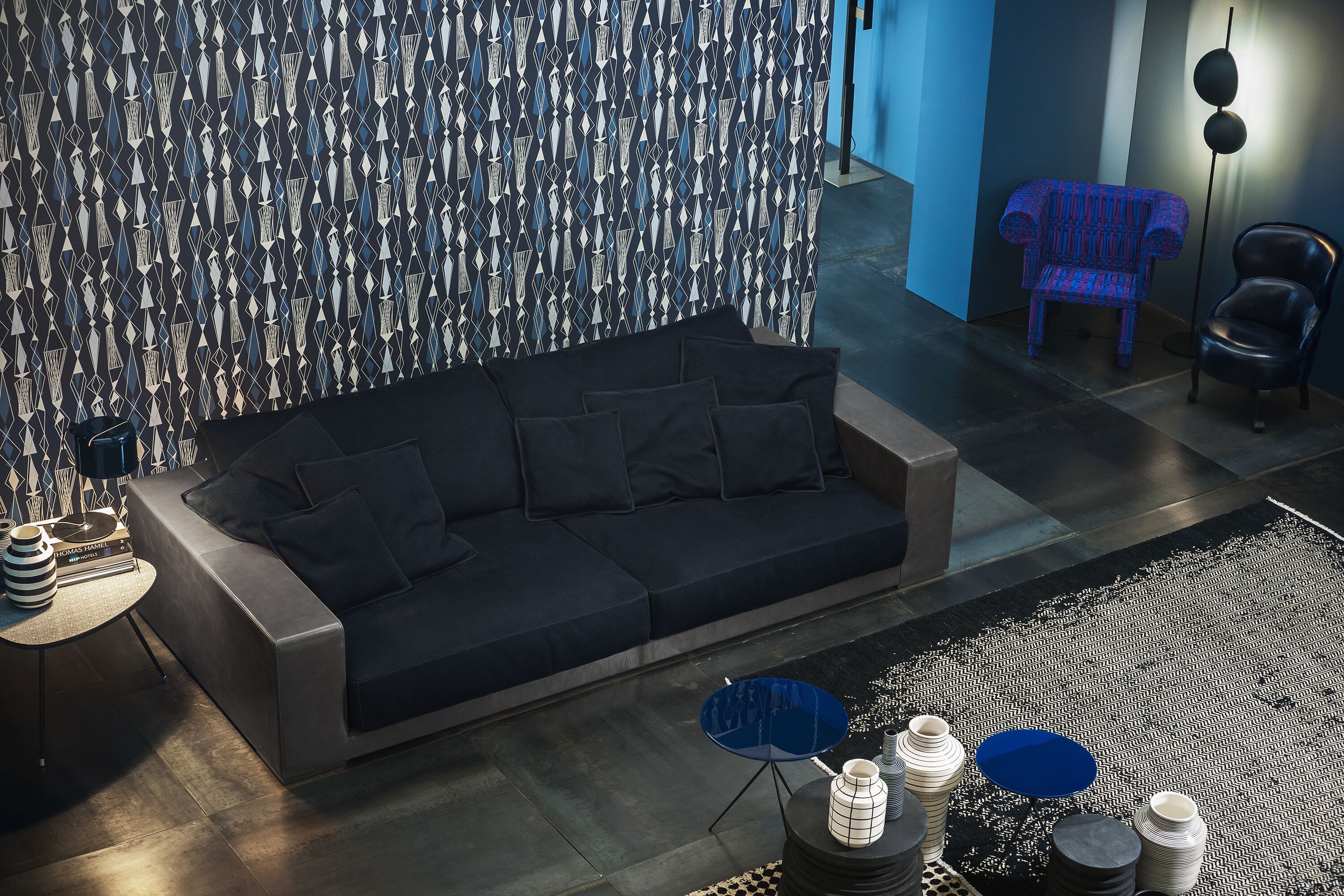 Кожаный линейный диван Baxter BUDAPEST ARCH-00084279 - Вид №5