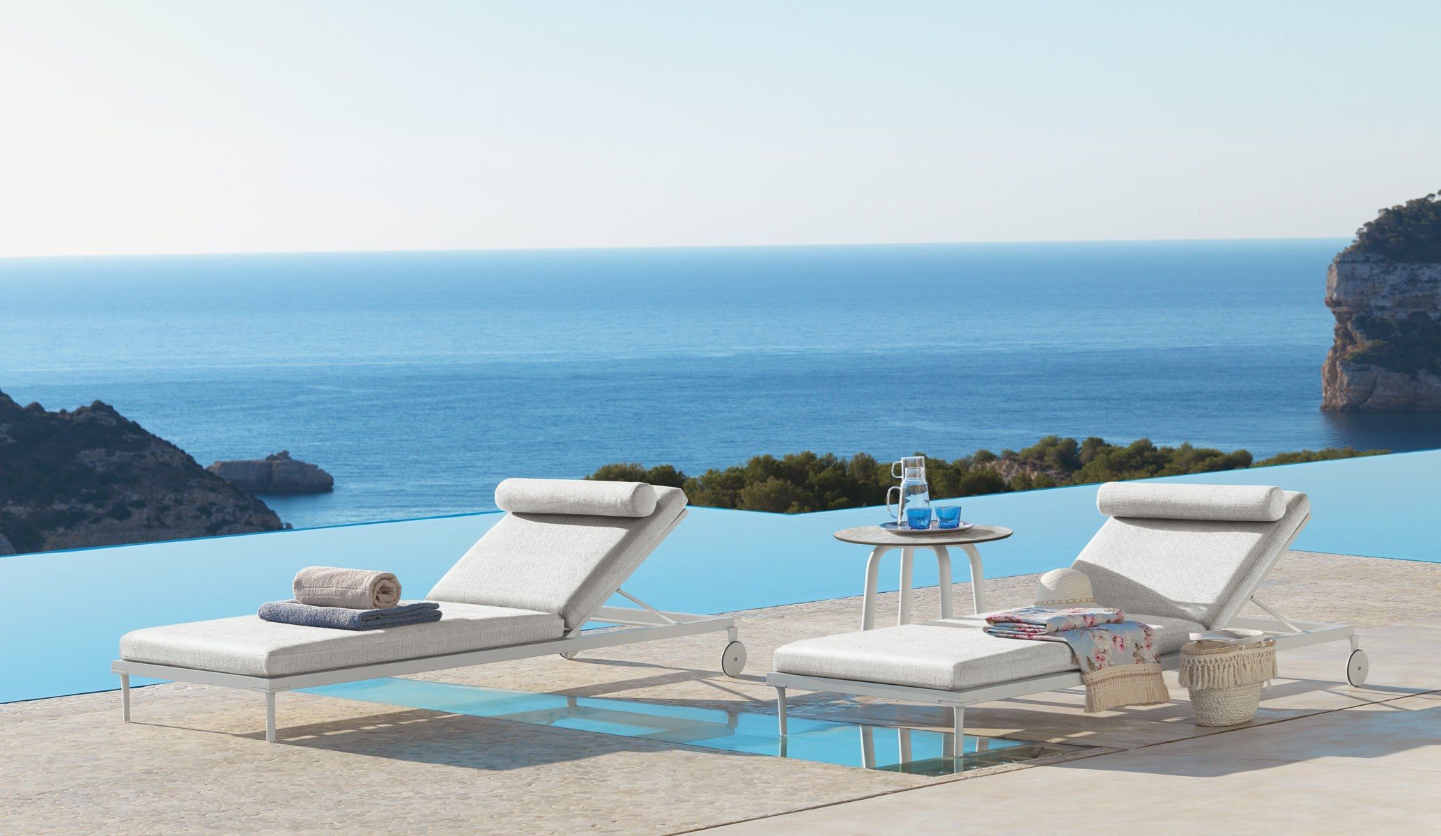 Садовая кровать с откидной спинкой из ткани Talenti CleoSoft-alu ARCH-00115812 - Вид №1