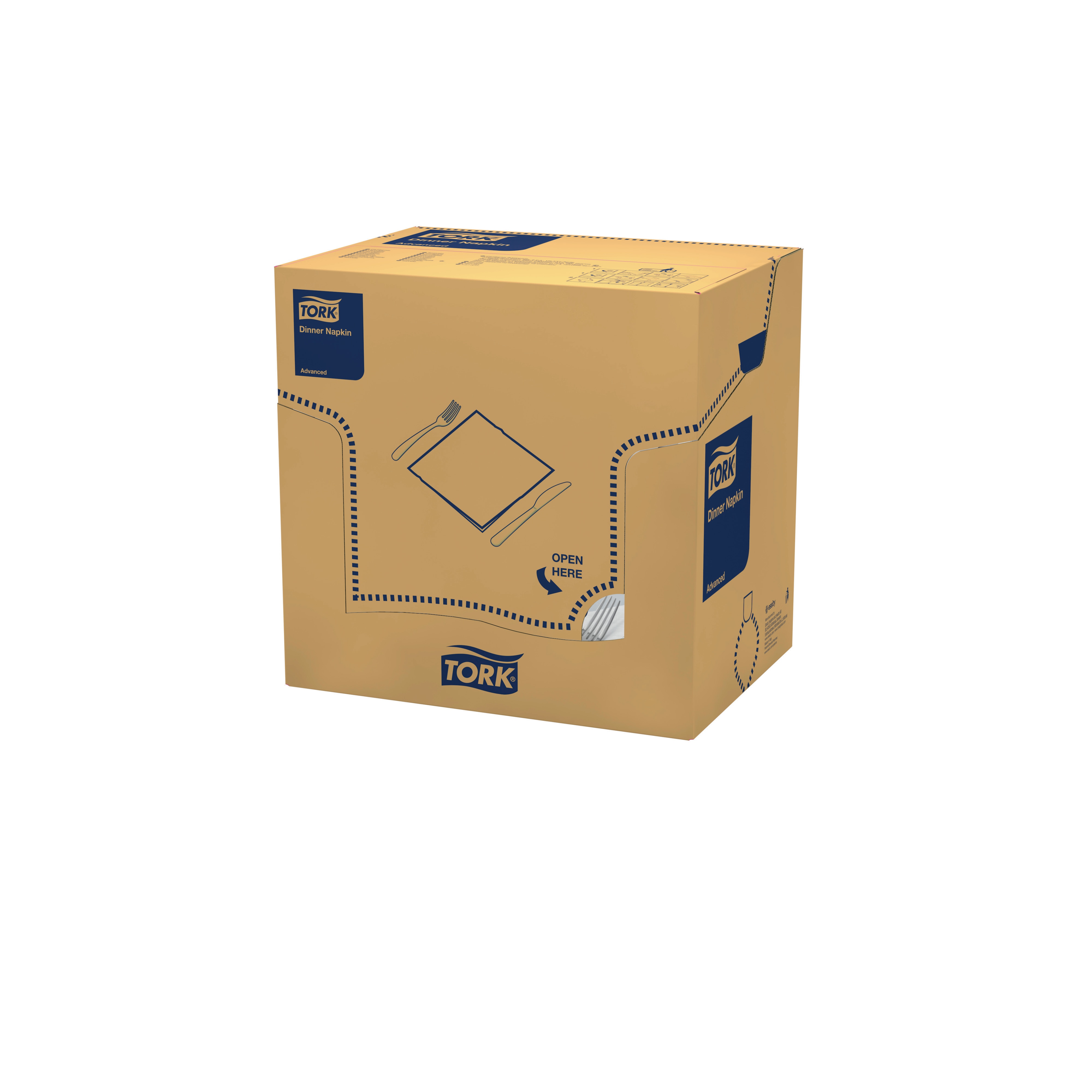 47757938 Белая мягкая обеденная салфетка, сложение 1/8 Tork  - Вид №2