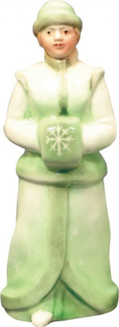10546175 Императорский фарфоровый завод Скульптура "Теплая зима" "Снегурка" Фарфор твердый 