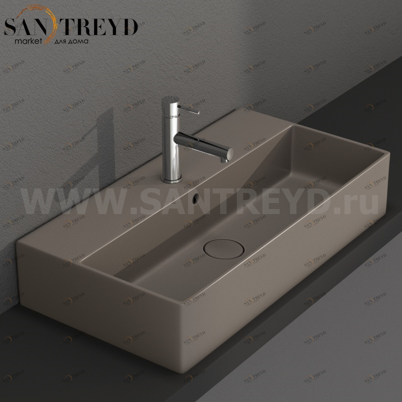 IN072CS Подвесная раковина настенная прямоугольная Ceramica Globo T-EDGE