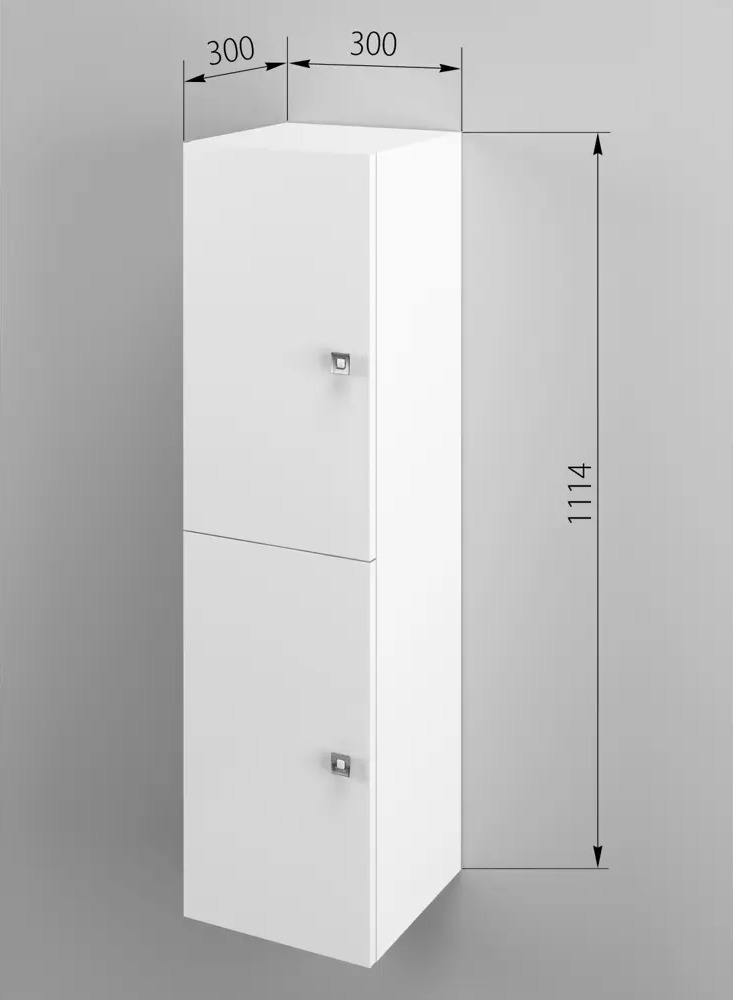 91572616 Шкаф подвесной Regent style Виола правый 30x114см цвет белый STLM-0993648