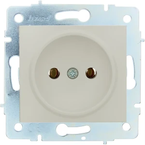Розетка встраиваемая Lezard Asti без заземления цвет кремовый