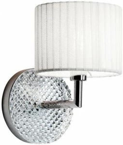 Fabbian Настенный светильник из хромированного металла Diamond swirl