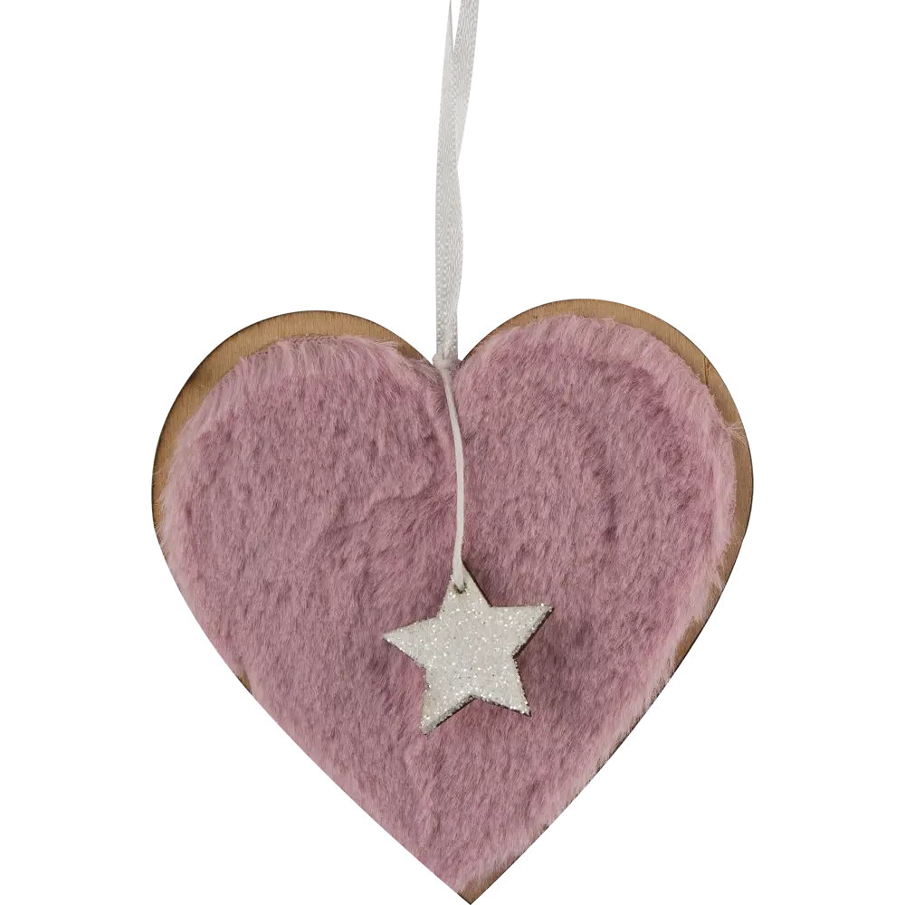 Украшение ёлочное «Сердечко», 11 см, дерево, цвет розовый Santreyd STLM-2053735 - Вид №1