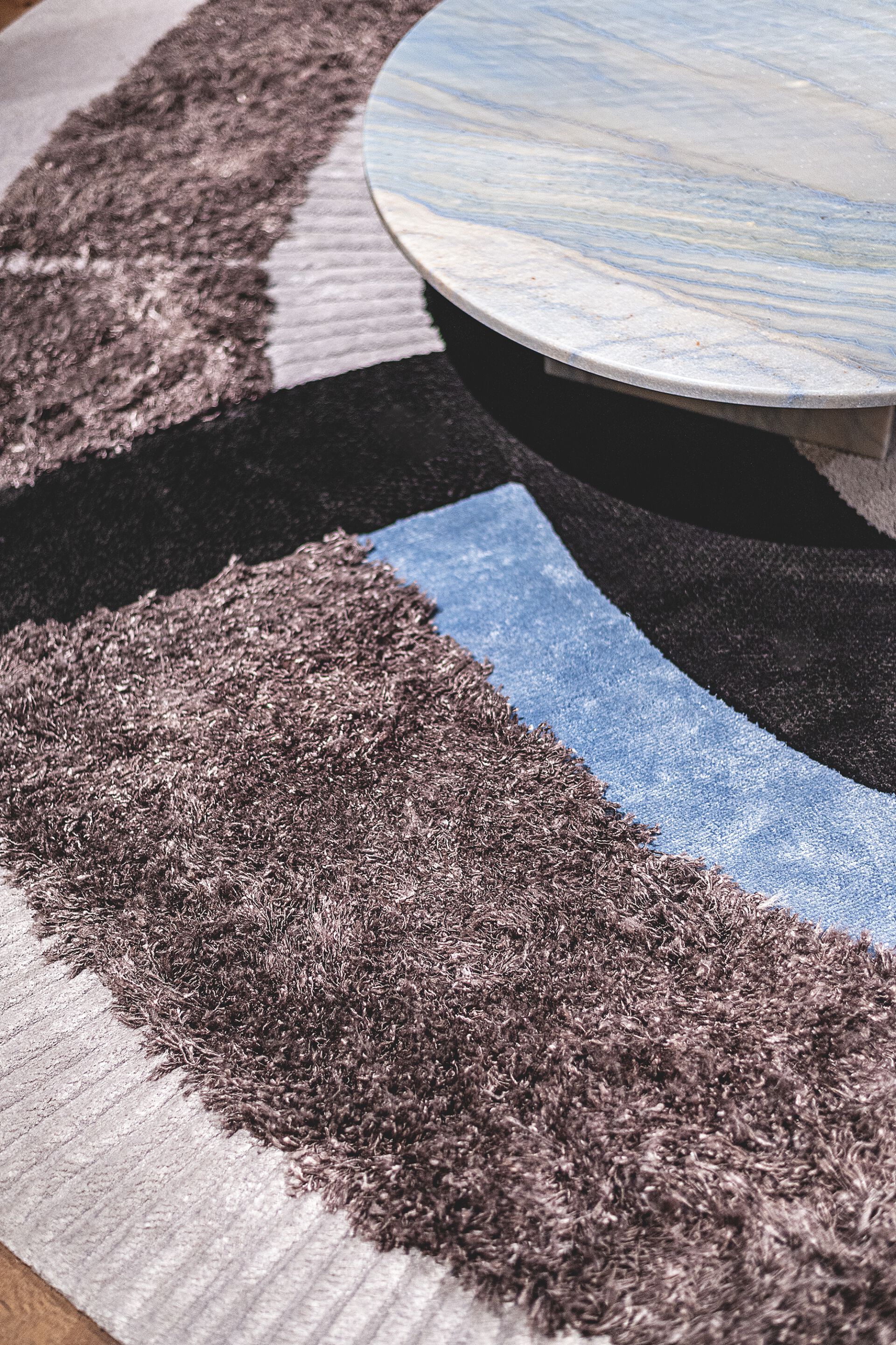 Круглый ковер ручной работы с геометрическим рисунком Baxter Himani ARCH-00039556 - Вид №3