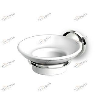 ZAD410 Настенный мыльница с белым керамическим блюдцем. Zucchetti Agorà 