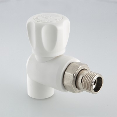 VTp.718.0.02505 Кран шаровой полипропиленовый со сгоном угловой Valtec 25 мм х 3/4"  - Вид №1